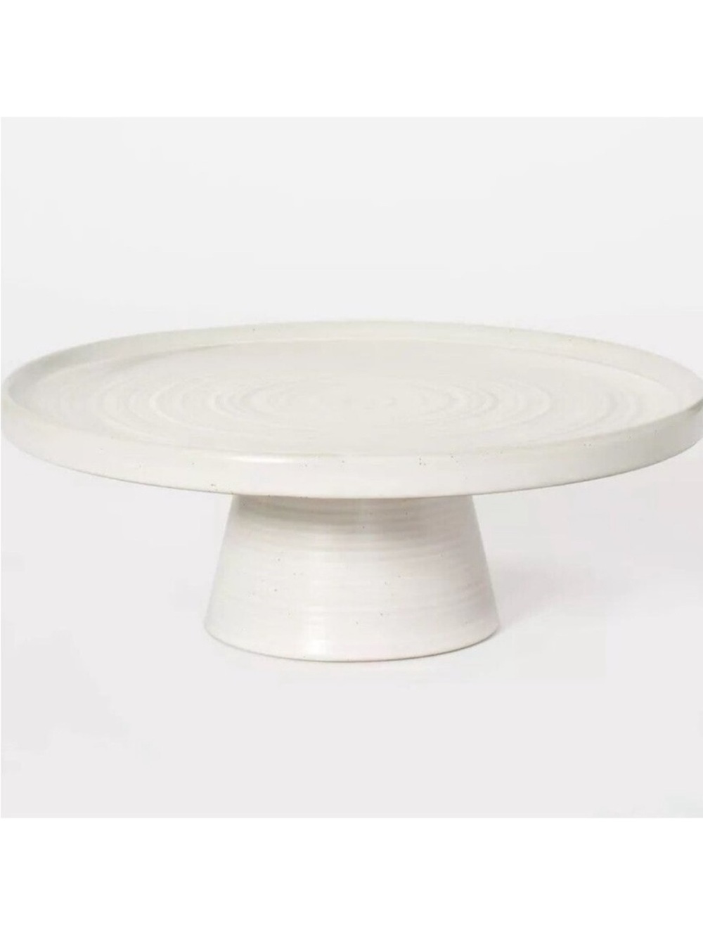 Studio McGee Cake Stand 12” Round Pedestal Stoneware cream